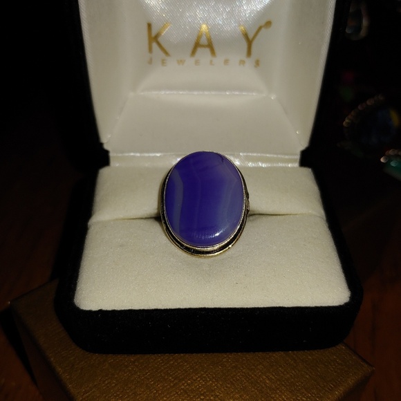 💎Sterling Silver & Purple Gemstone Ring - Picture 2 of 5